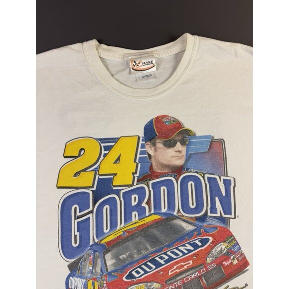 Vintage Y2K Jeff Gordon Nascar Chevrolet Dupont Car Racing Promo Large AOP Tee - Picture 4 of 15